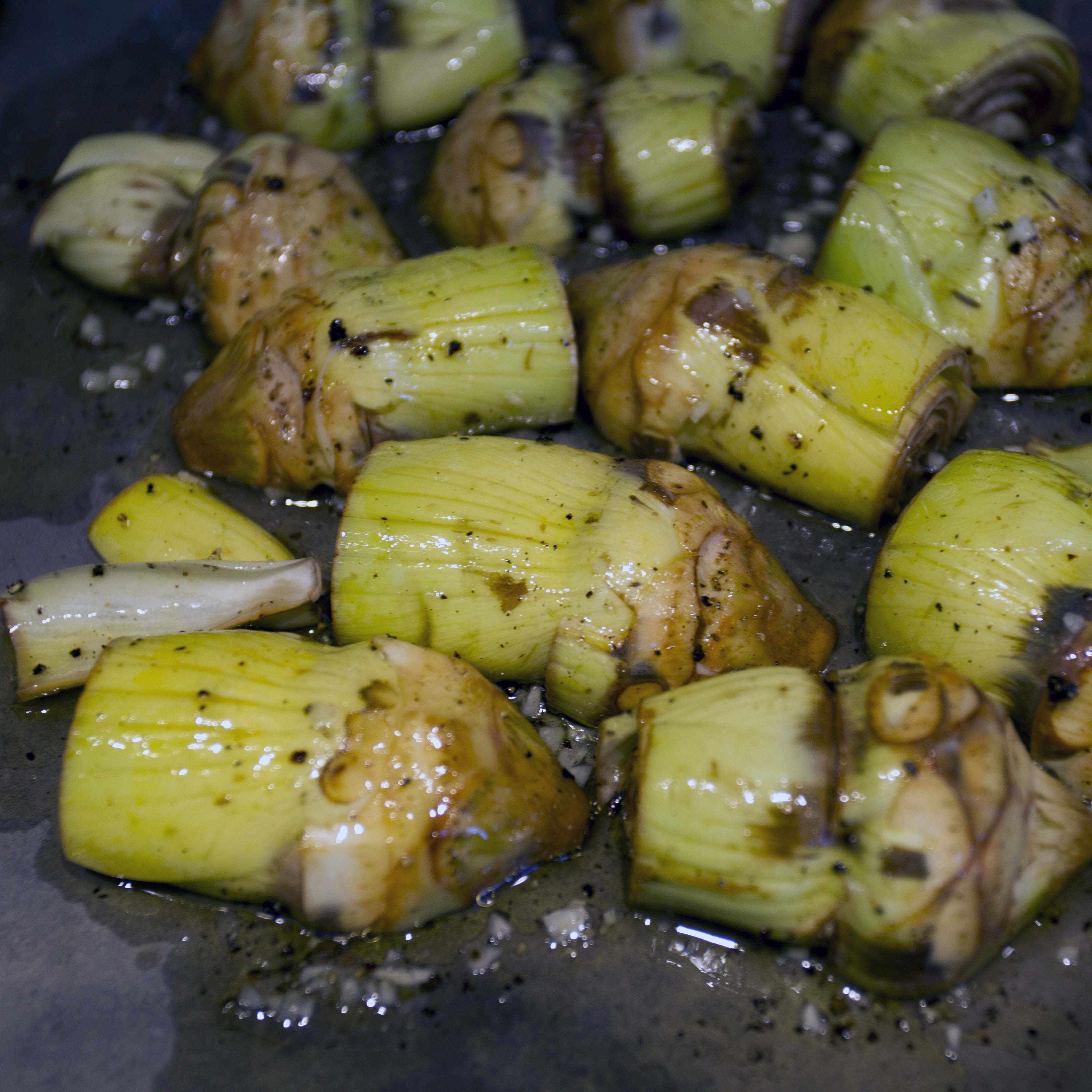 Roasted Baby Artichokes with Smoked Sea Salt